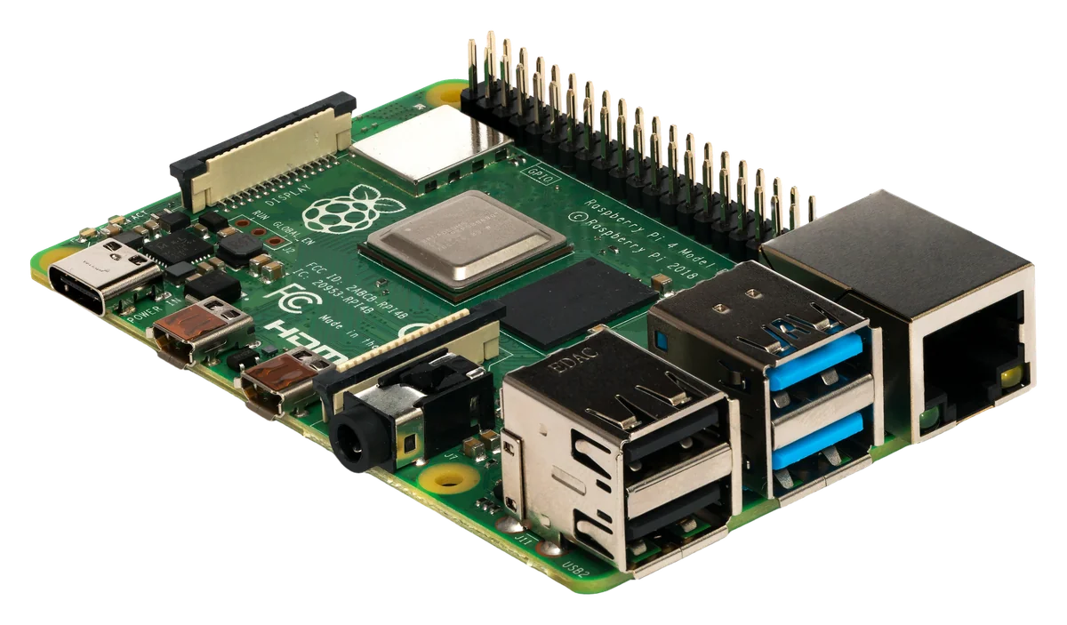 Raspberry Pi 4 Model B – Seitenansicht